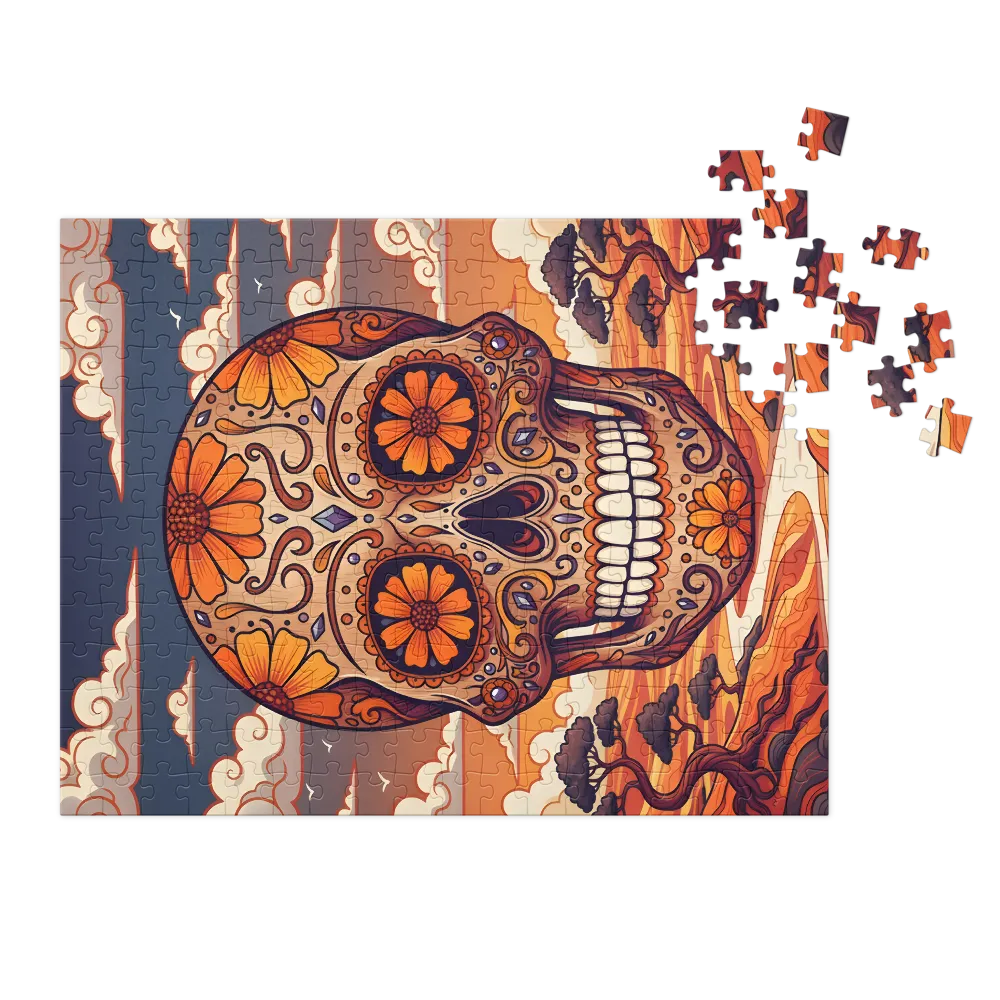 Floral Sugar Skull | Jigsaw Puzzles