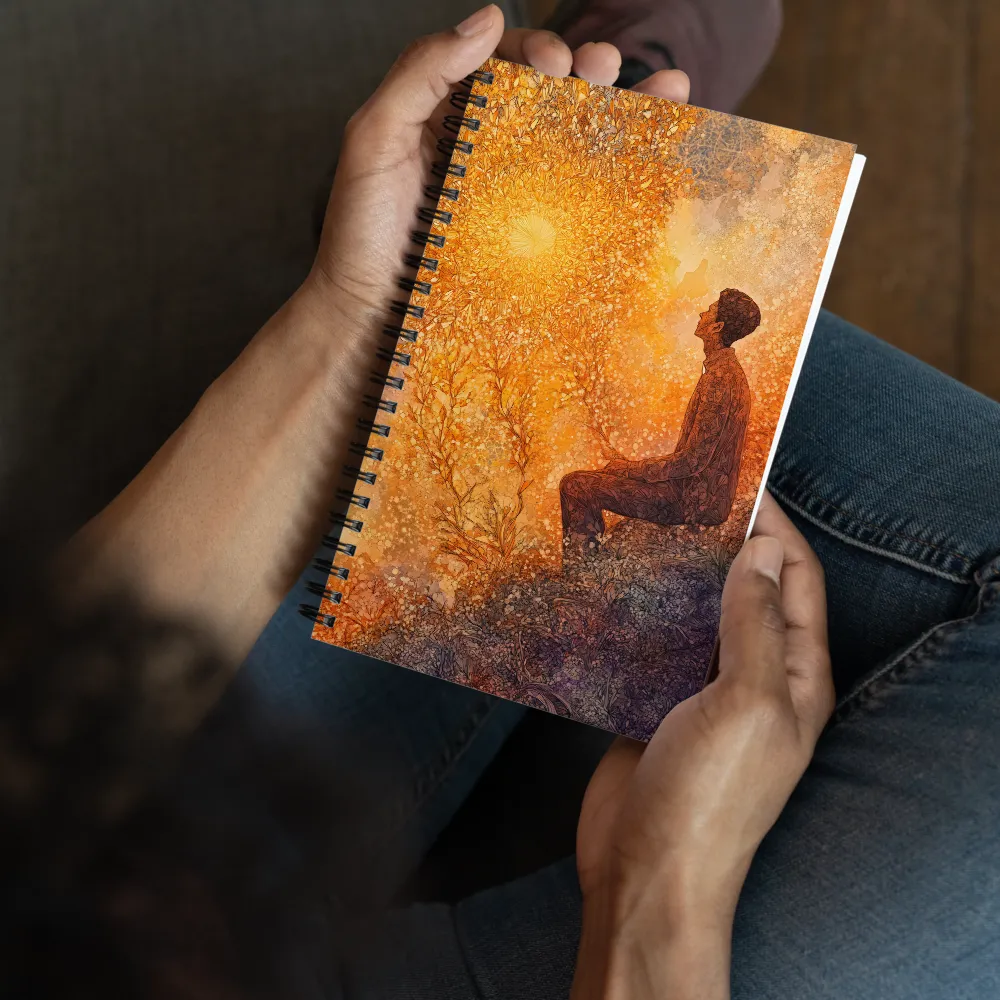 Contemplation in Golden Mosaic 
 Spiral Notebook | 140 pages