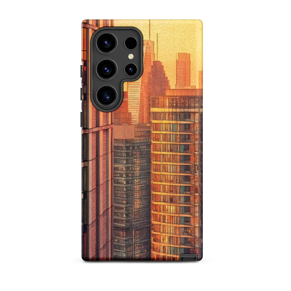 Golden Skyscraper Horizons | Phone Case