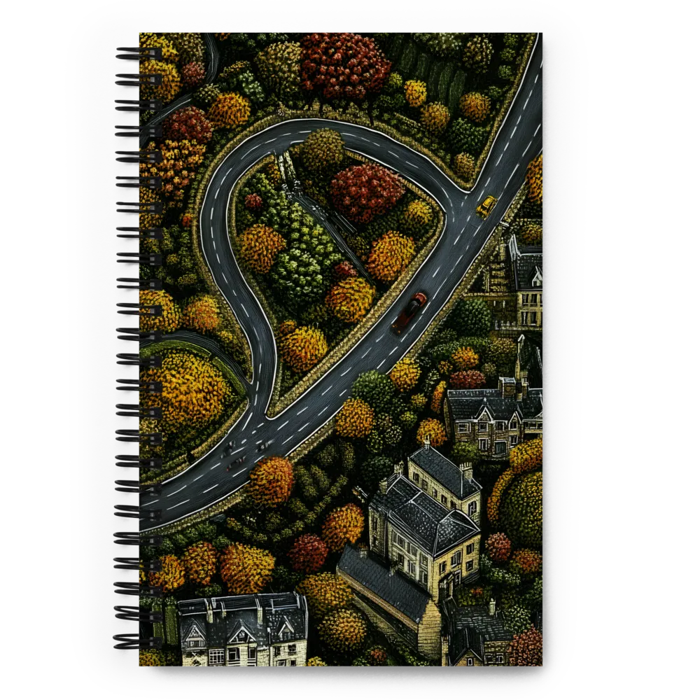 Autumnal Journey Overhead 
 Spiral Notebook | 140 pages