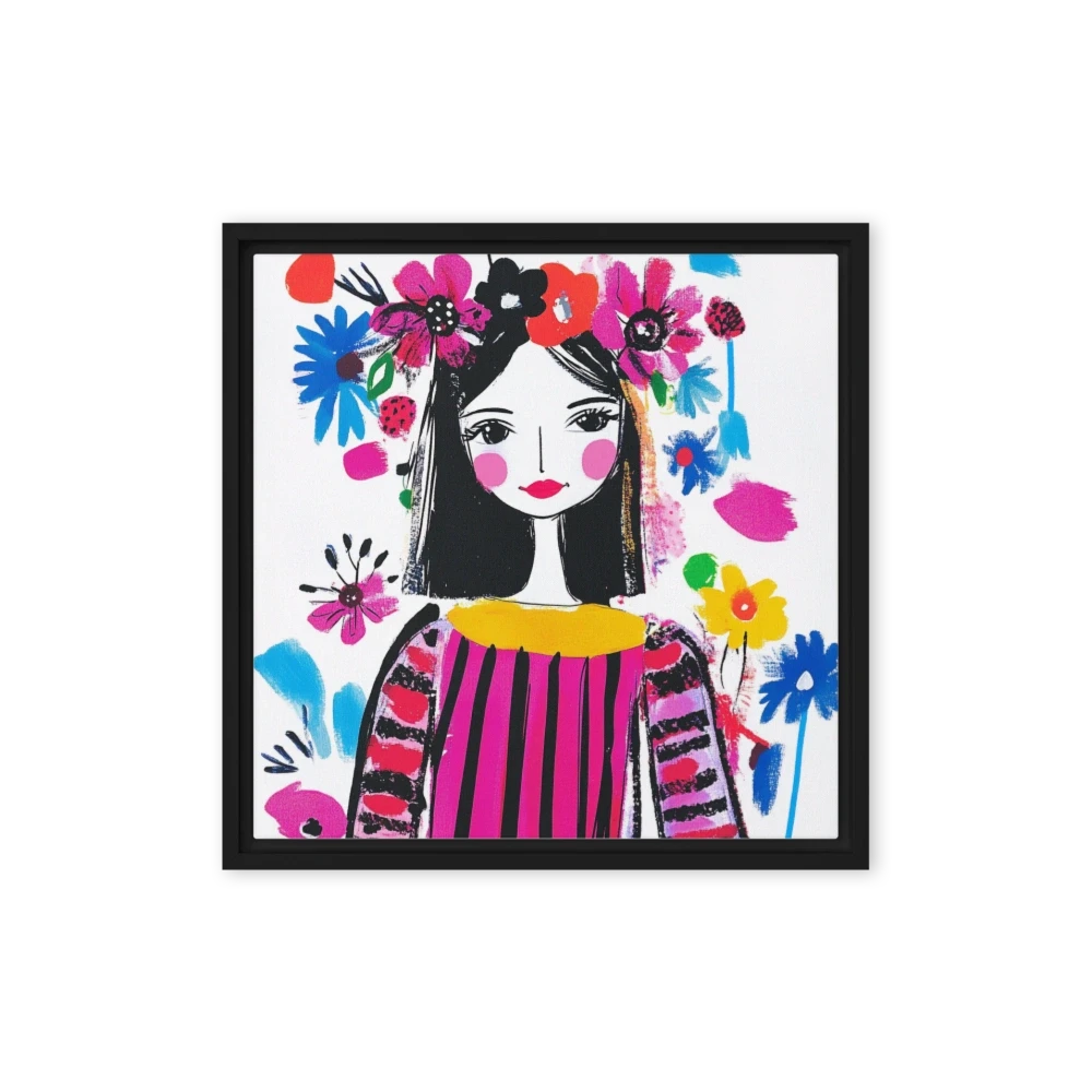 Vibrant Floral Portrait of a Woman