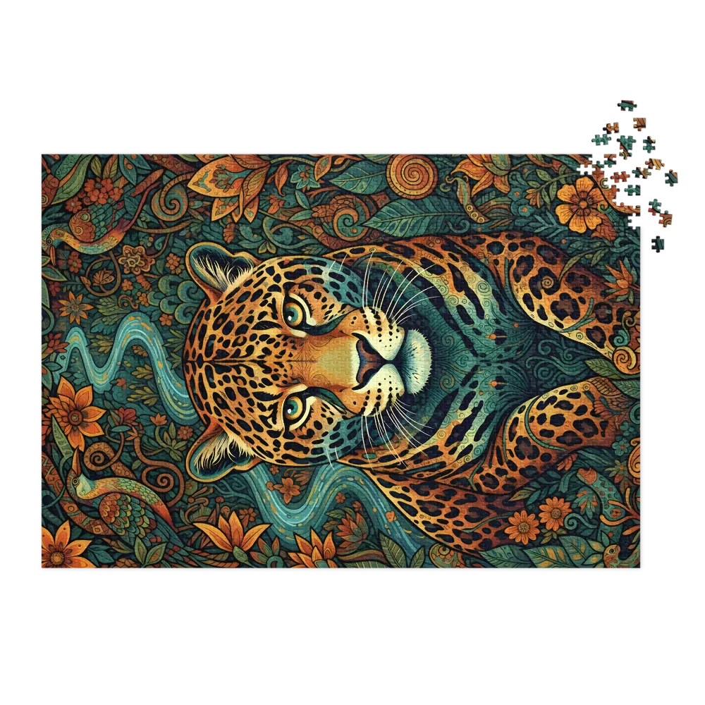 Ornate Leopard Illustration