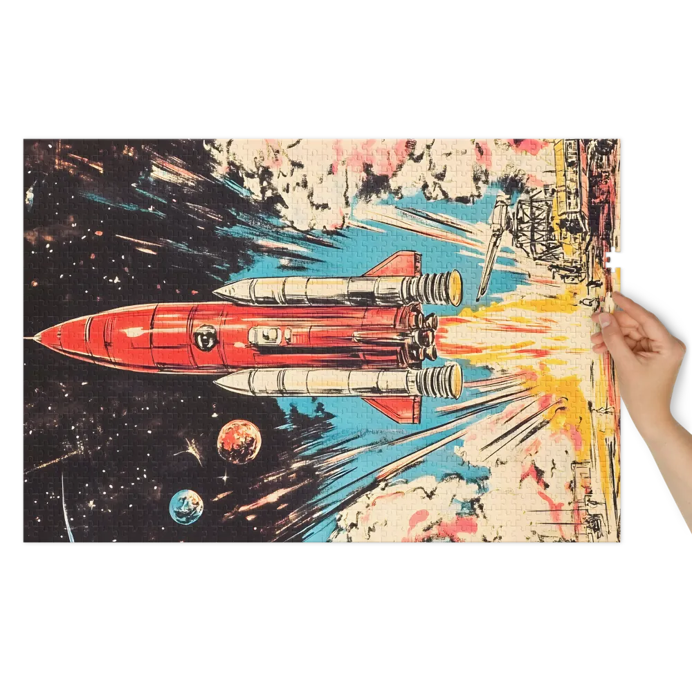 Rocket Launch Illustration | Jigsaw Puzzle (252/520 pieces)