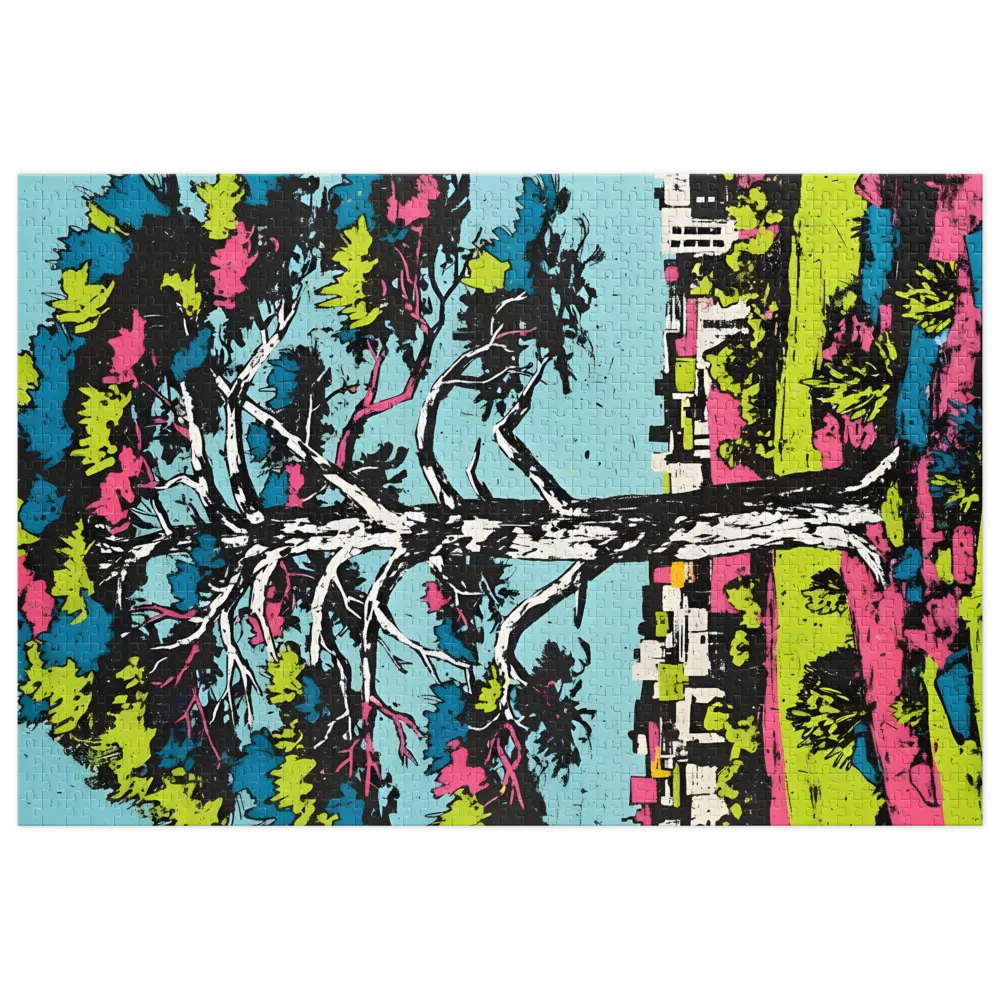 Neon City Pine | Jigsaw Puzzles