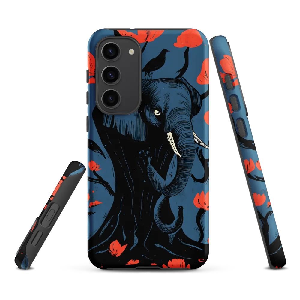 Elephant with Flowers and Birds | Phone Case