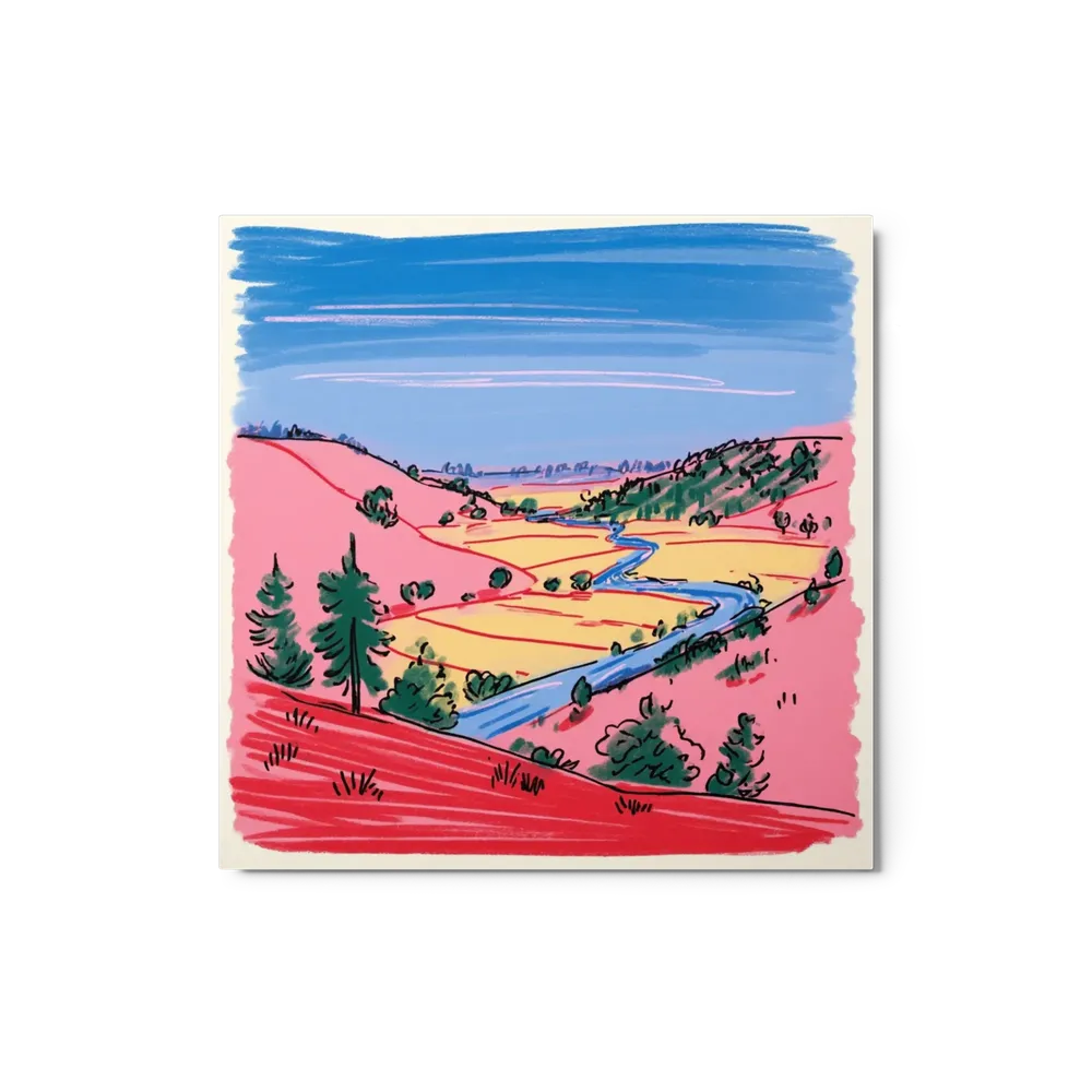Crimson Valley River | Art Print