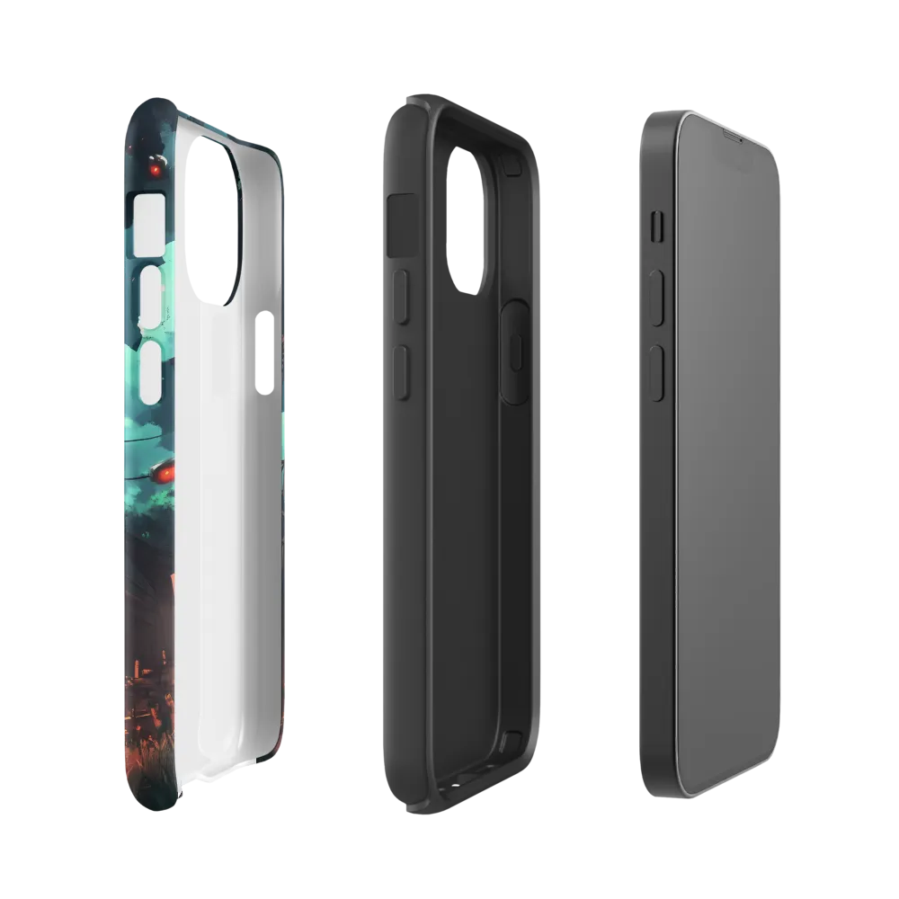 Mysterious Girl Under the Flying Object | Phone Case