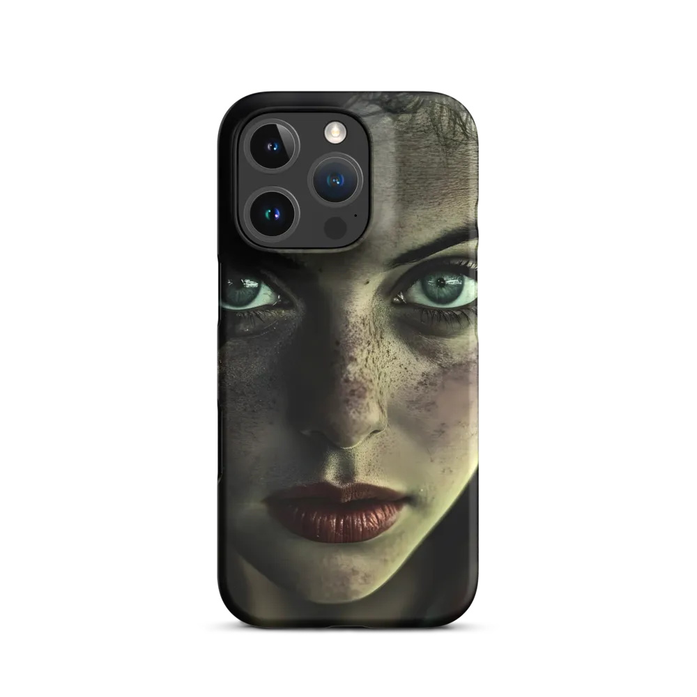 Portrait of a Young Woman with Green Eyes | Phone Case