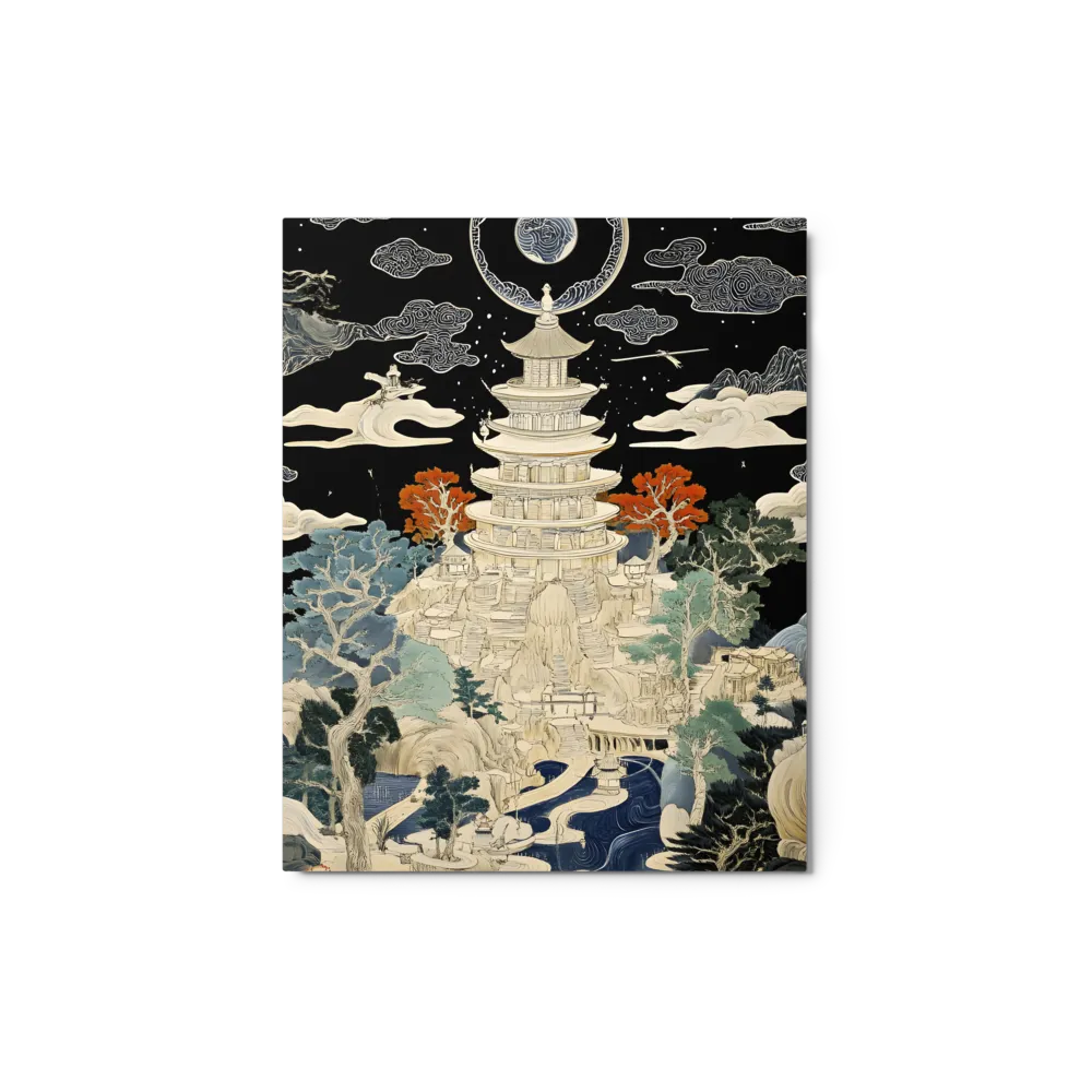 Traditional Japanese Pagoda Landscape