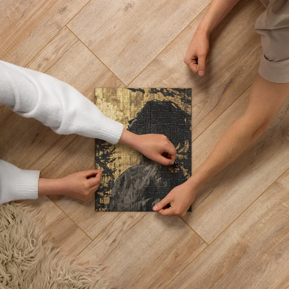 Golden Gaze 
 Jigsaw Puzzle in Tin Box