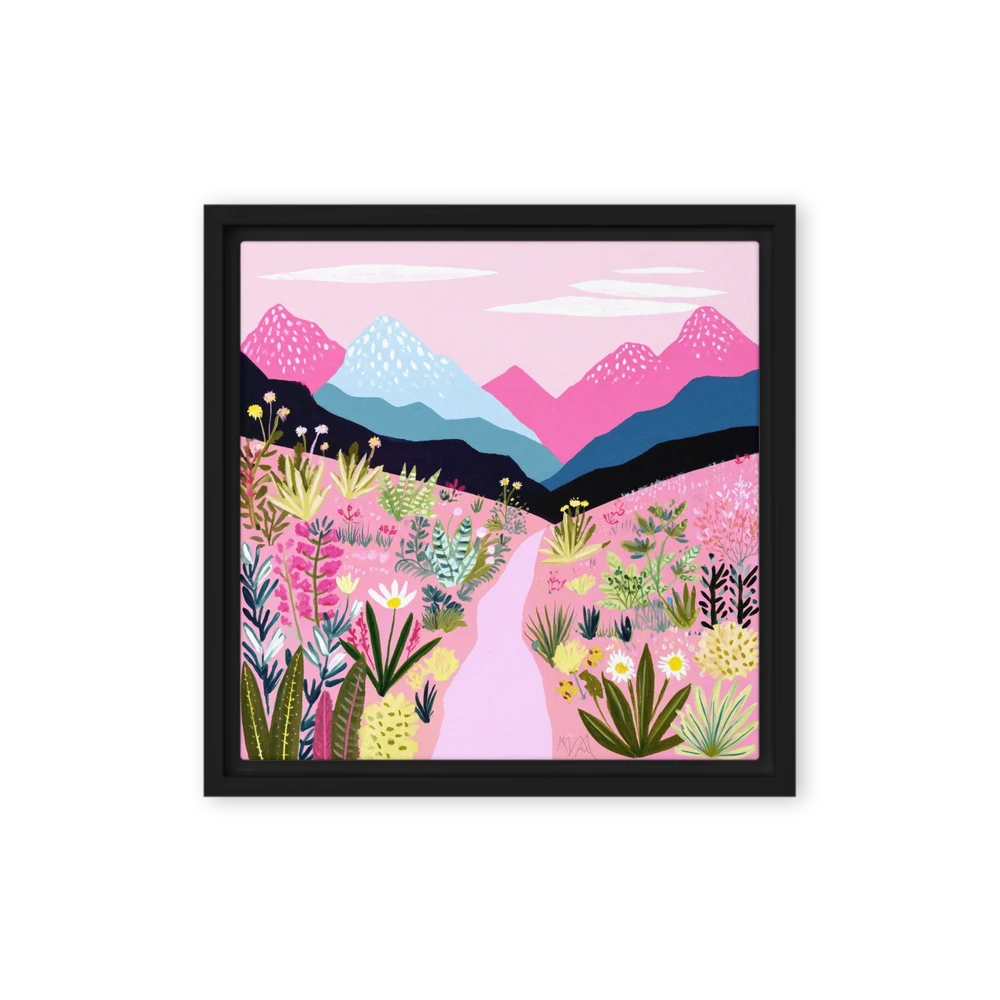 Pink Mountain Valley Path | Art Print