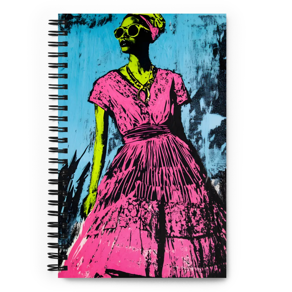 Neon Pop Art Portrait 
 Spiral Notebook | 140 pages