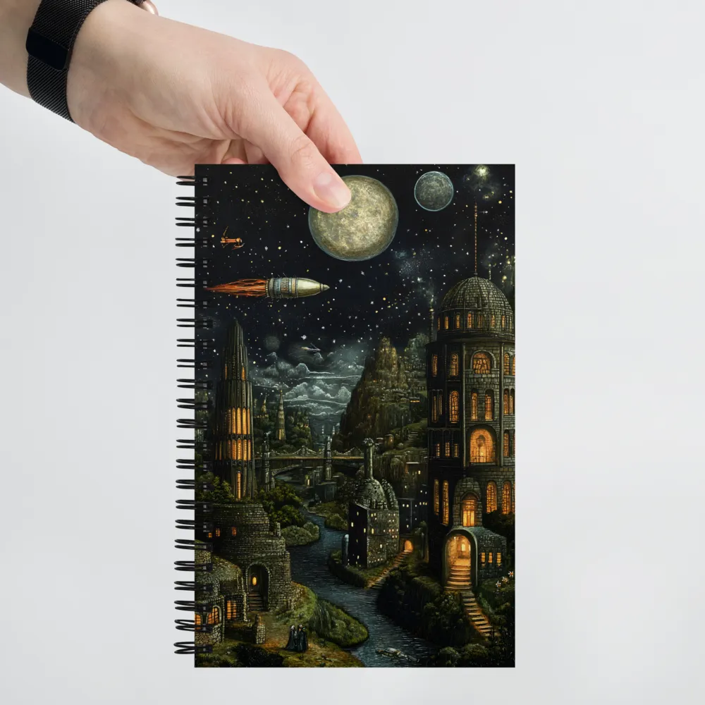 Nocturne of Celestial Spires 
 Spiral Notebook | 140 pages