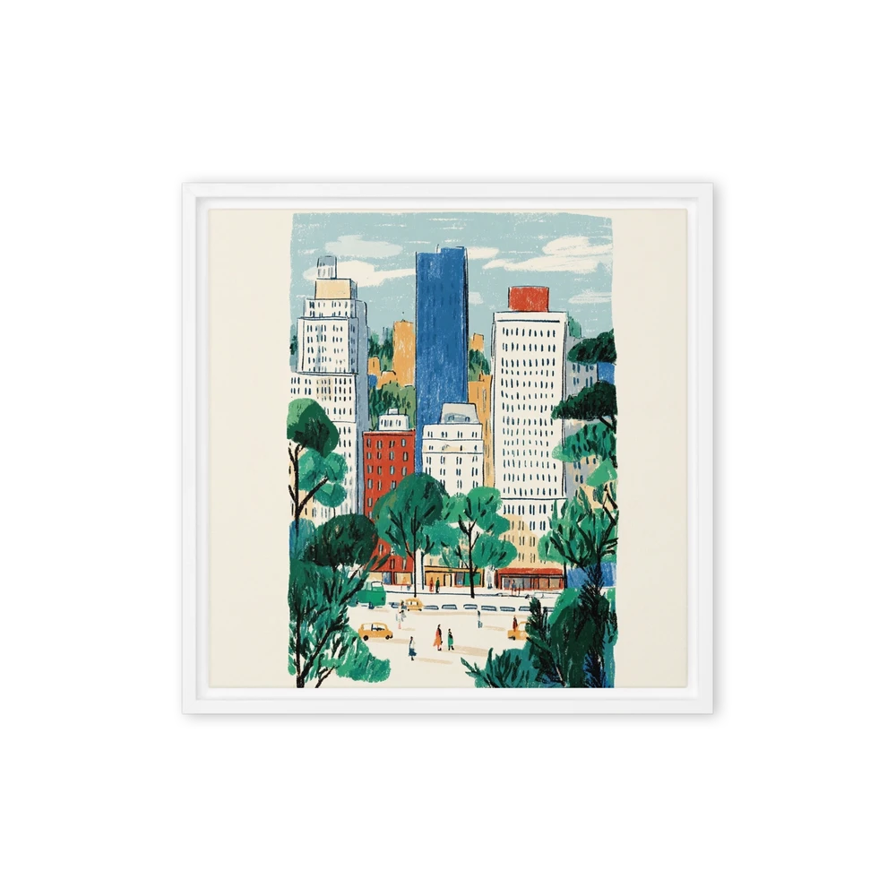Mid-Century City Park | Art Print