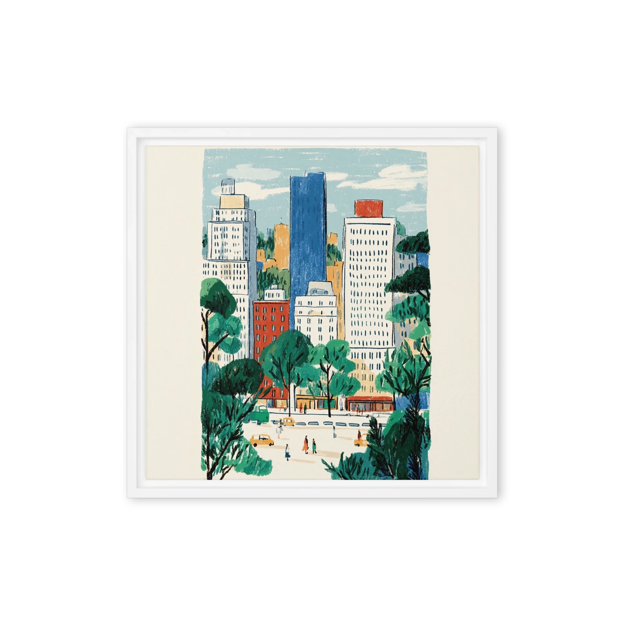 Mid-Century City Park | Art Print