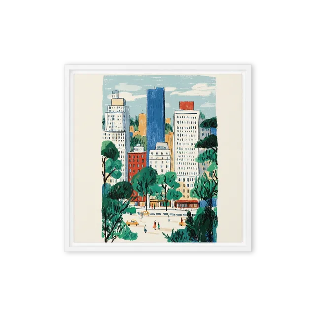Mid-Century City Park | Art Print