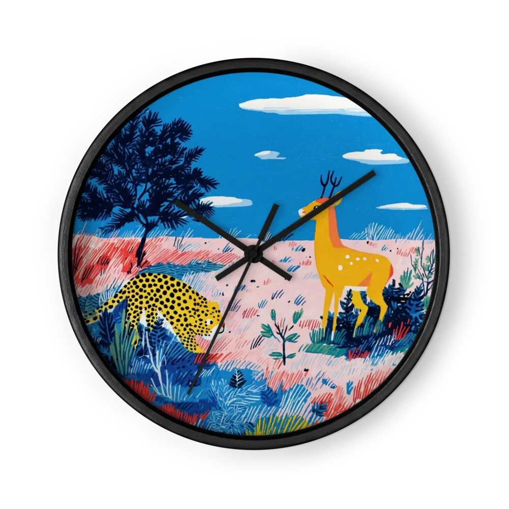 Savanna Encounters | Wall Clock