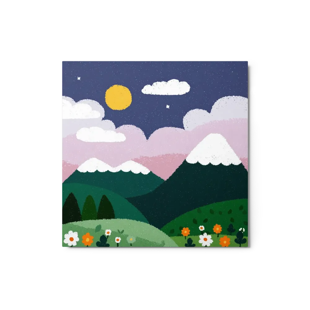 Moonlit Mountain Meadow | Art Print