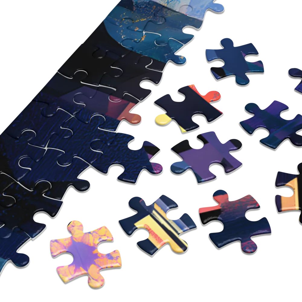 Vibrant Abstract Architectural Interior | Jigsaw Puzzle (252/520 pieces)