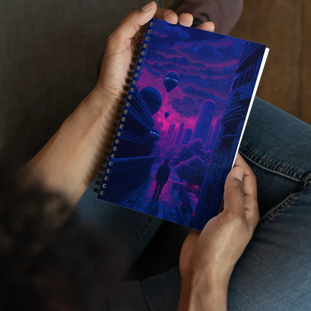 Neon Urban Journey 
 Spiral Notebook | 140 pages