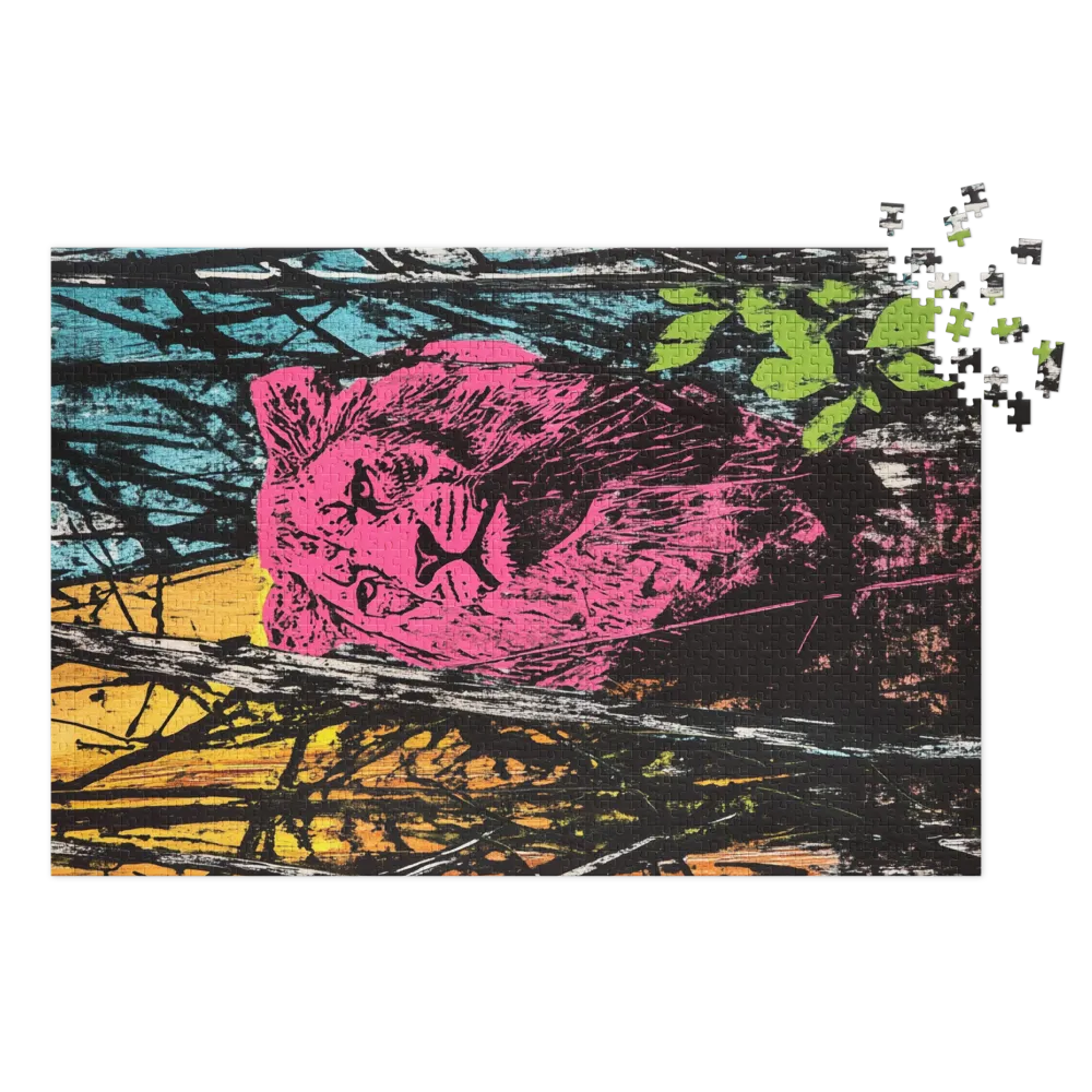 Jungle King 
 Jigsaw Puzzle in Tin Box