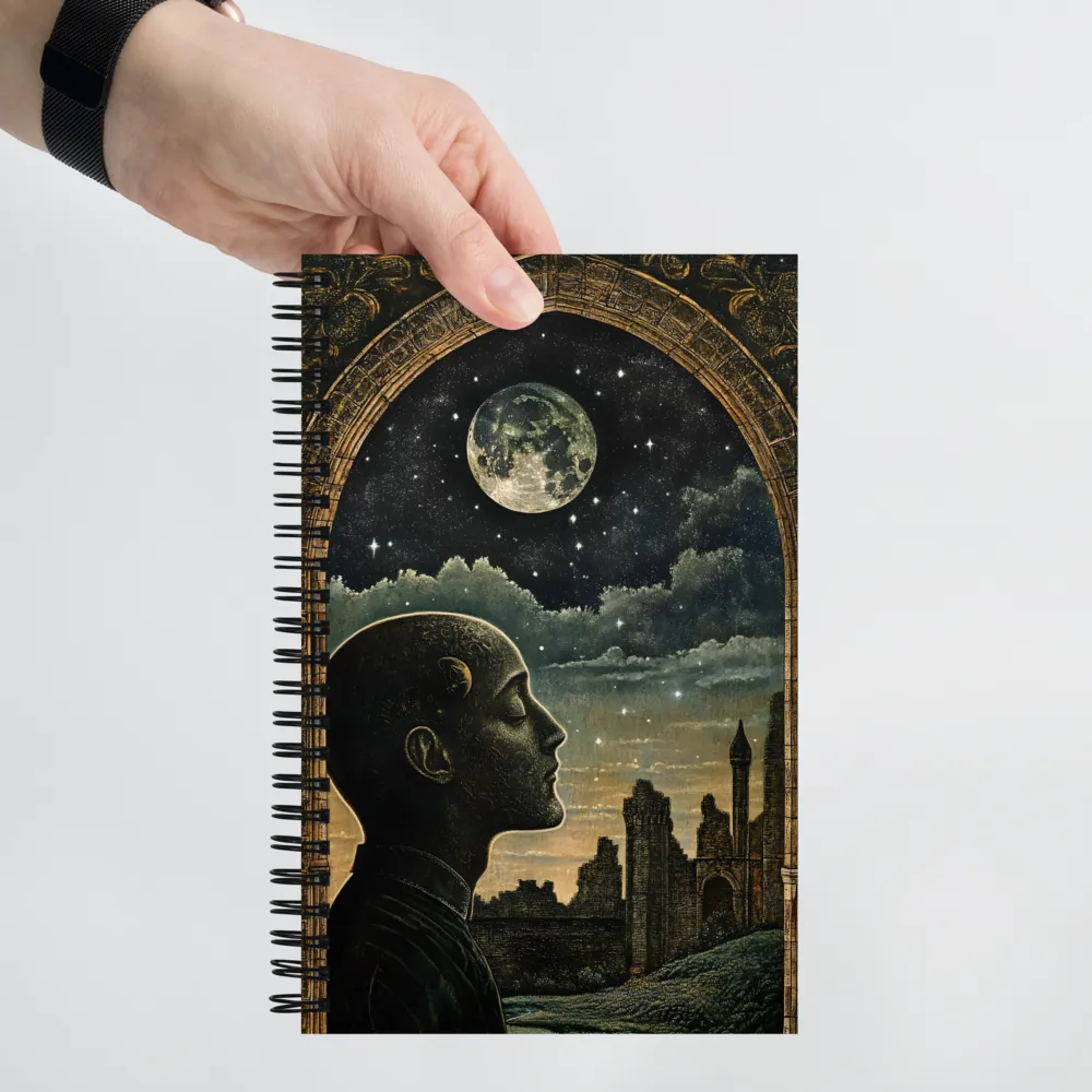 Contemplation Under the Moonlit Arch 
 Spiral Notebook | 140 pages