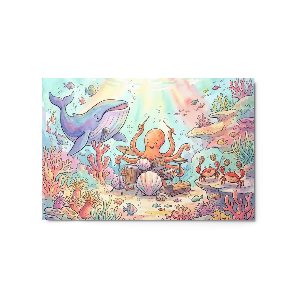 Oceanic Jam Session 
 Canvas with Brown Frame