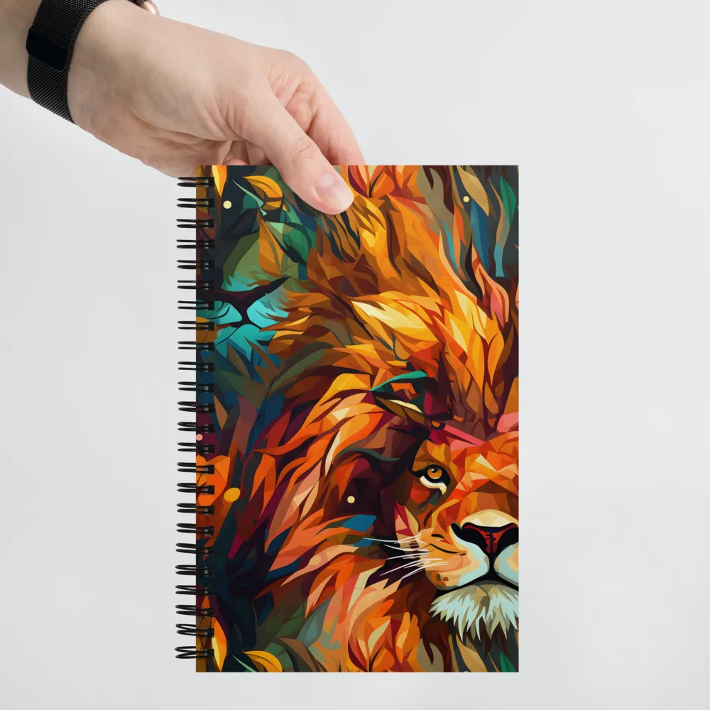 Majestic Gaze: The Polygonal Lion