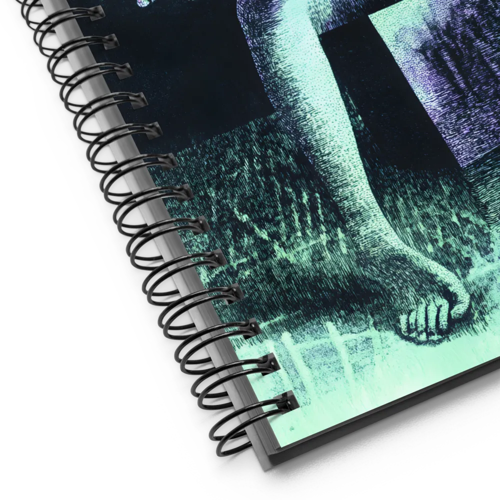 Pensive Duotone Figure 
 Spiral Notebook | 140 pages