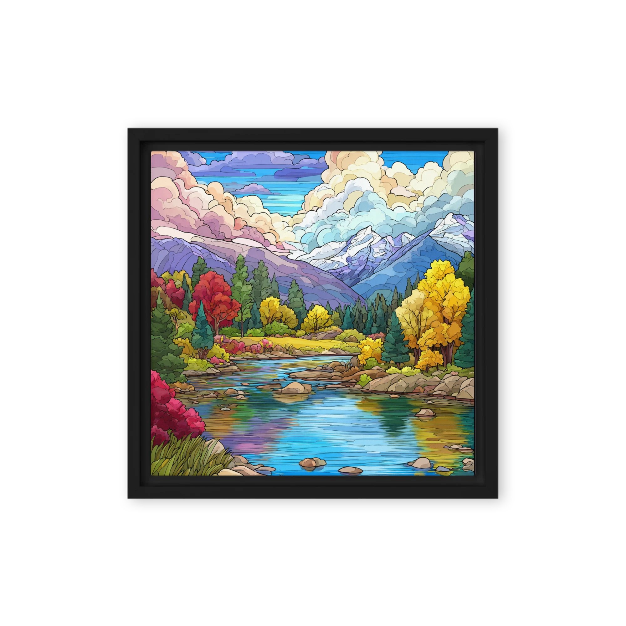 Stained Glass Mountain River