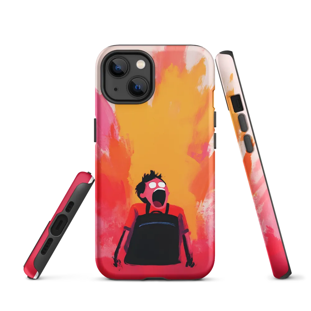 Screaming Figure with Color Splashes | Phone Case