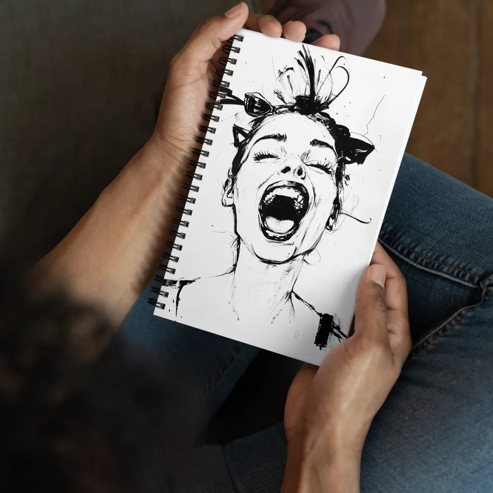 Ecstatic Ink Portrait 
 Spiral Notebook | 140 pages