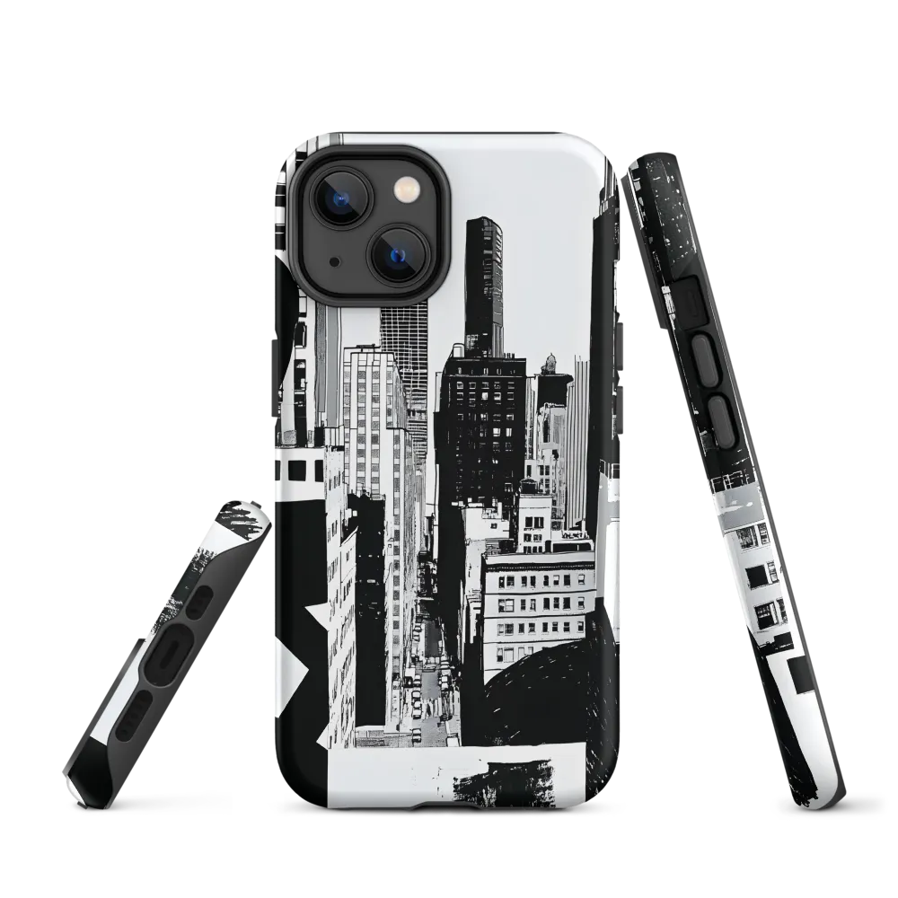 Abstract Black and White Cityscape | Phone Case