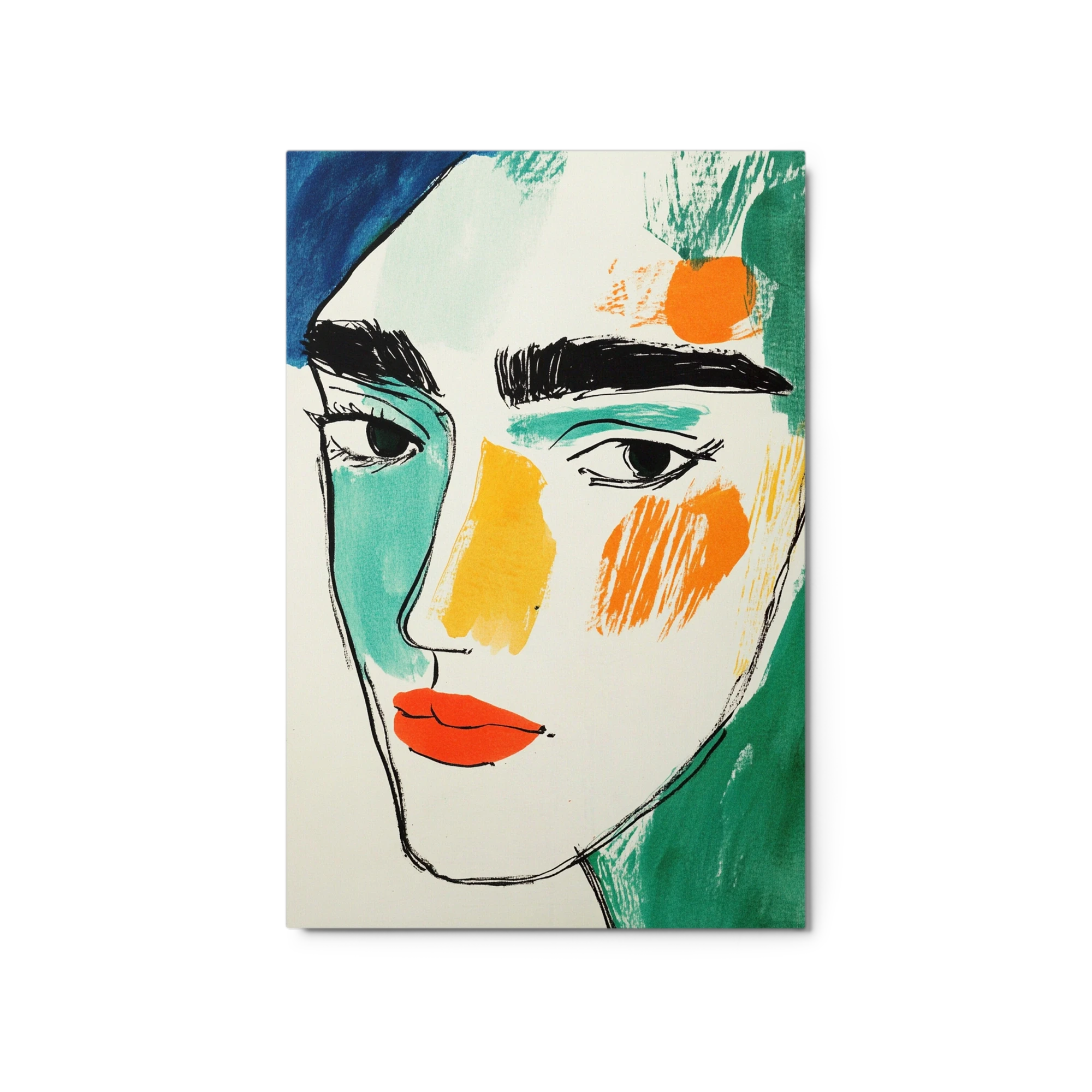Abstract Portrait in Bold Colors