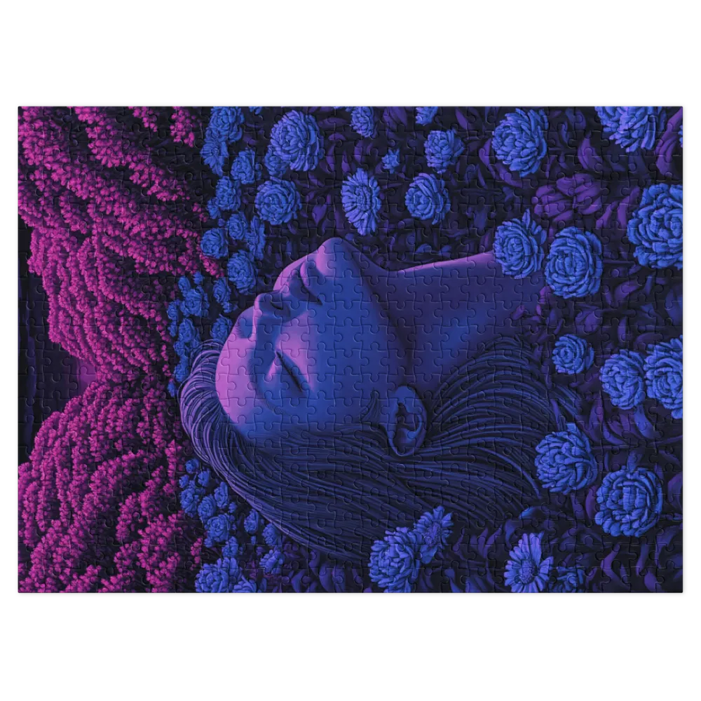 Midnight Bloom Reverie 
 Jigsaw Puzzle in Tin Box