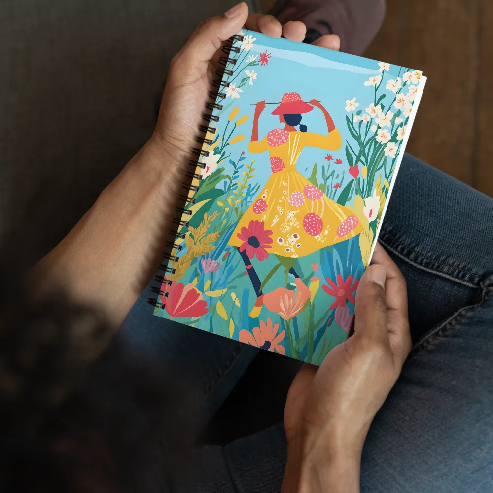 Painter in the Garden 
 Spiral Notebook | 140 pages