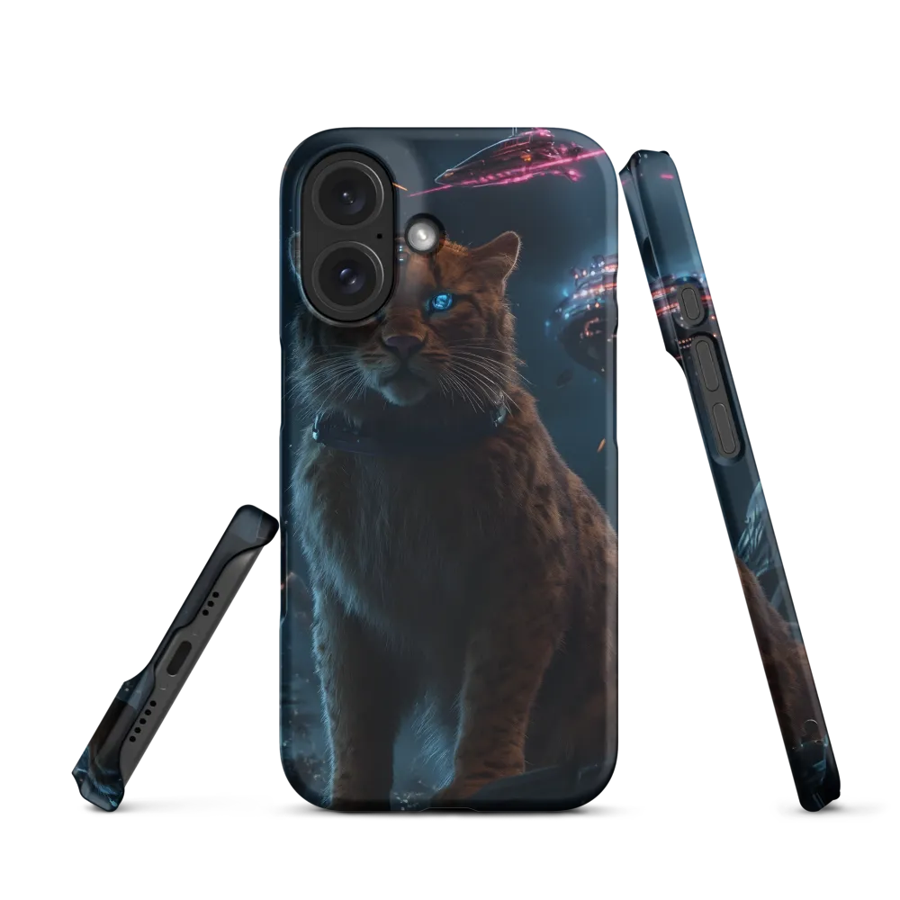 Cybernetic Cat in Space | Phone Case