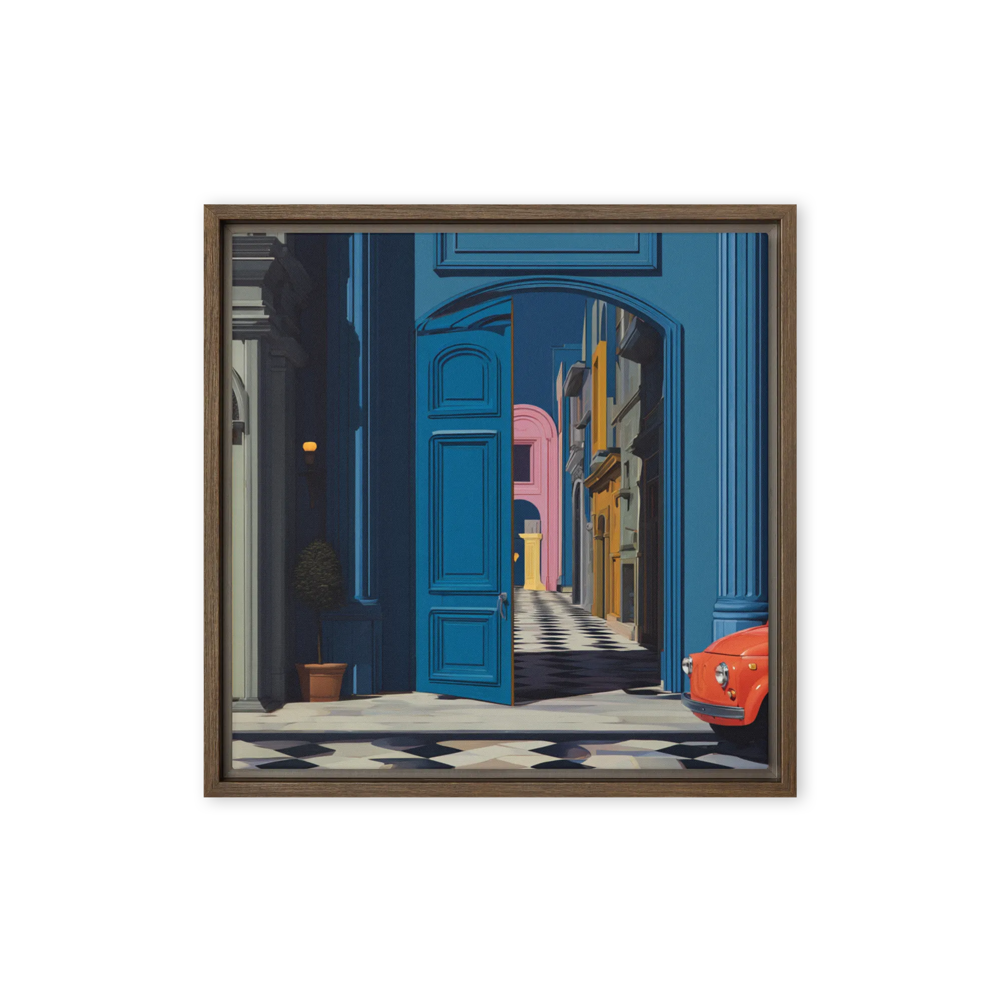 Open Door Cityscape 
 Canvas | 12″x 12″