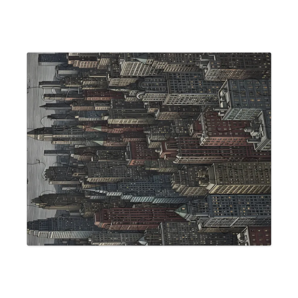 Metropolis Grid 
 Jigsaw Puzzle in Tin Box