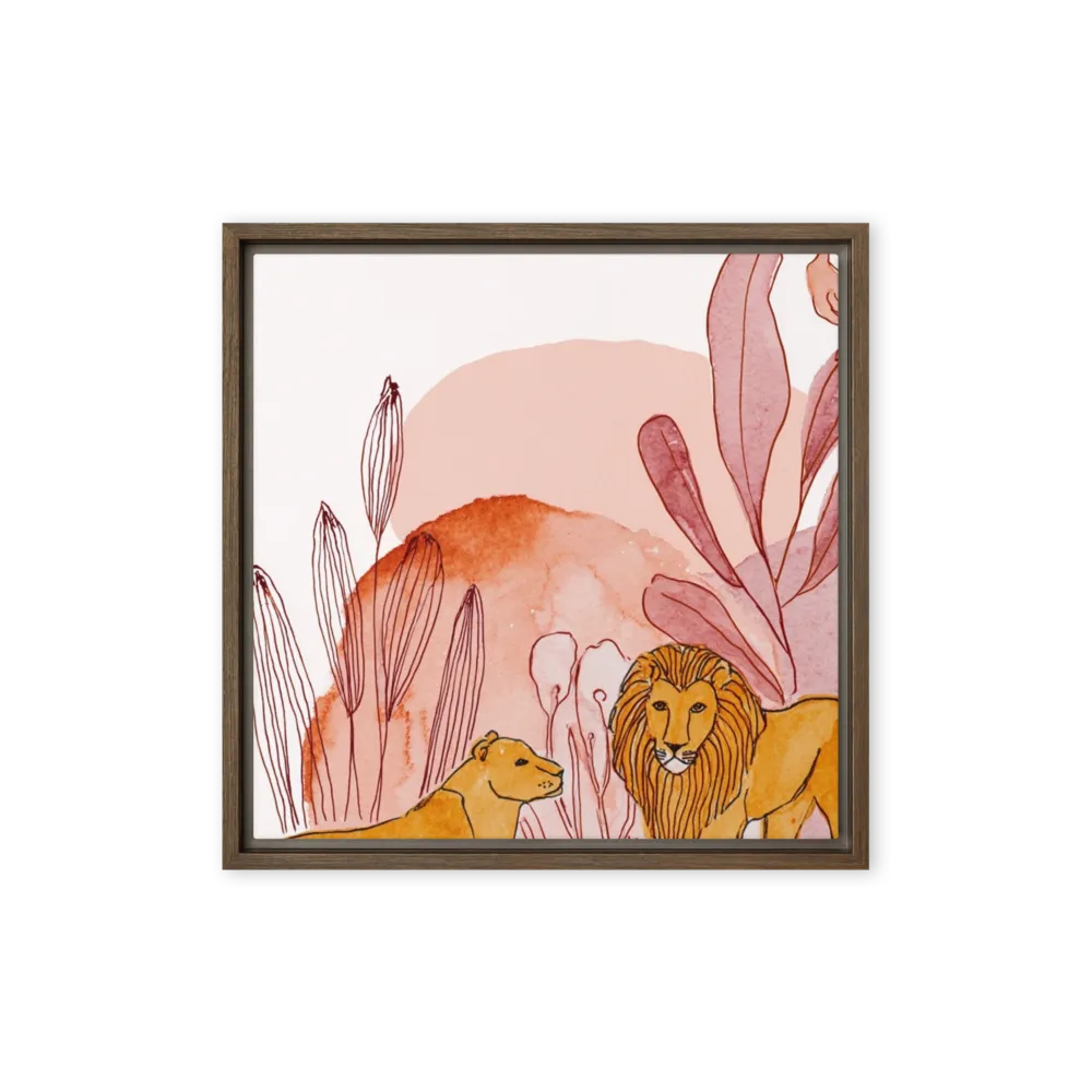 Lions in Terracotta Haven | Art Print