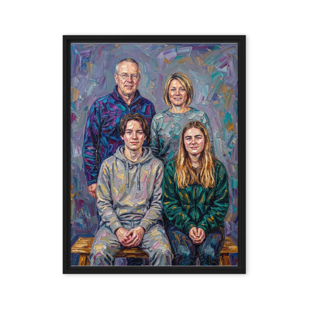 Family Portrait — Prismatic Impasto