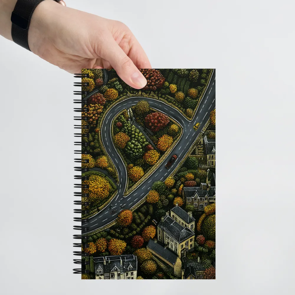 Autumnal Journey Overhead 
 Spiral Notebook | 140 pages