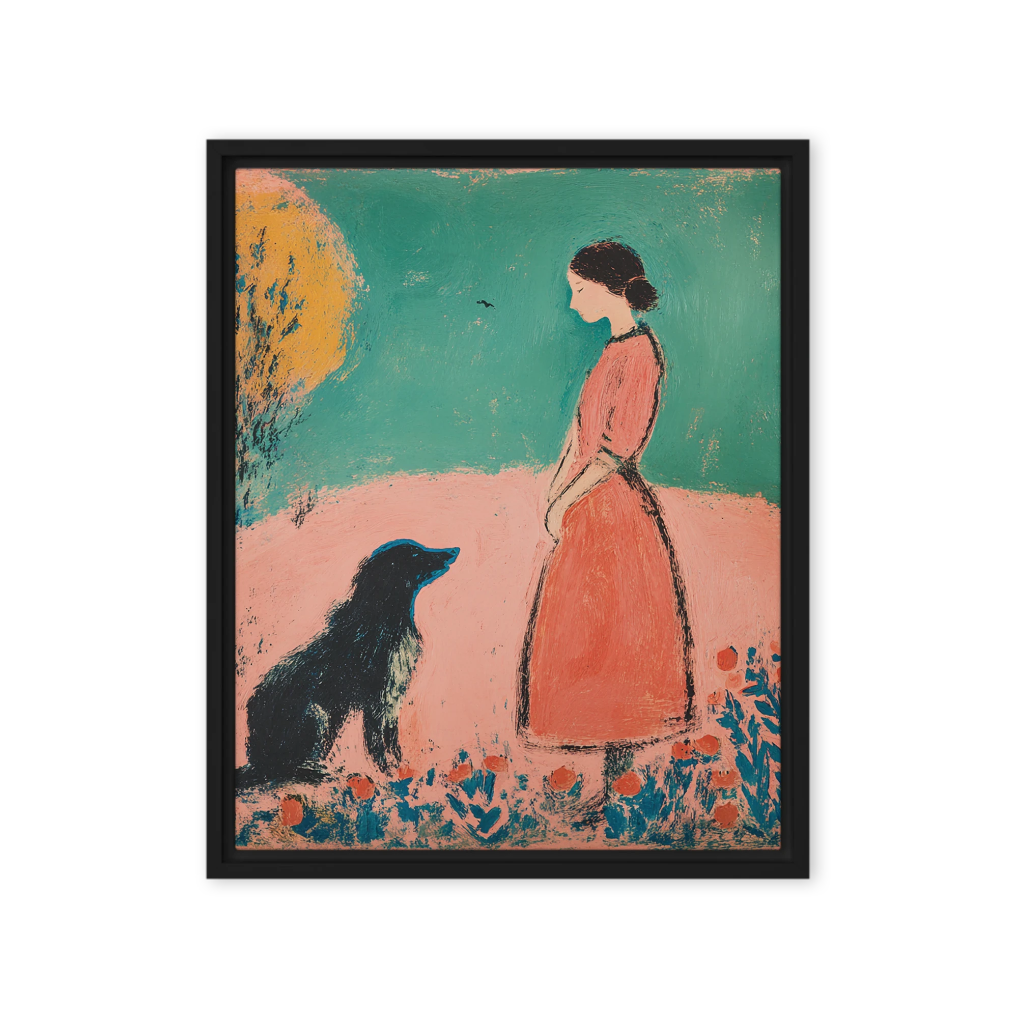 Companionship in a Peach Landscape