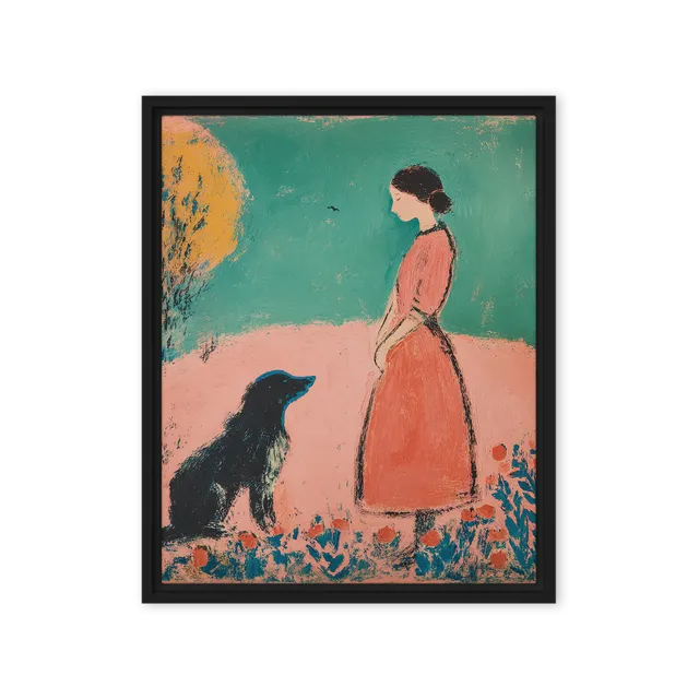 Companionship in a Peach Landscape | Art Print