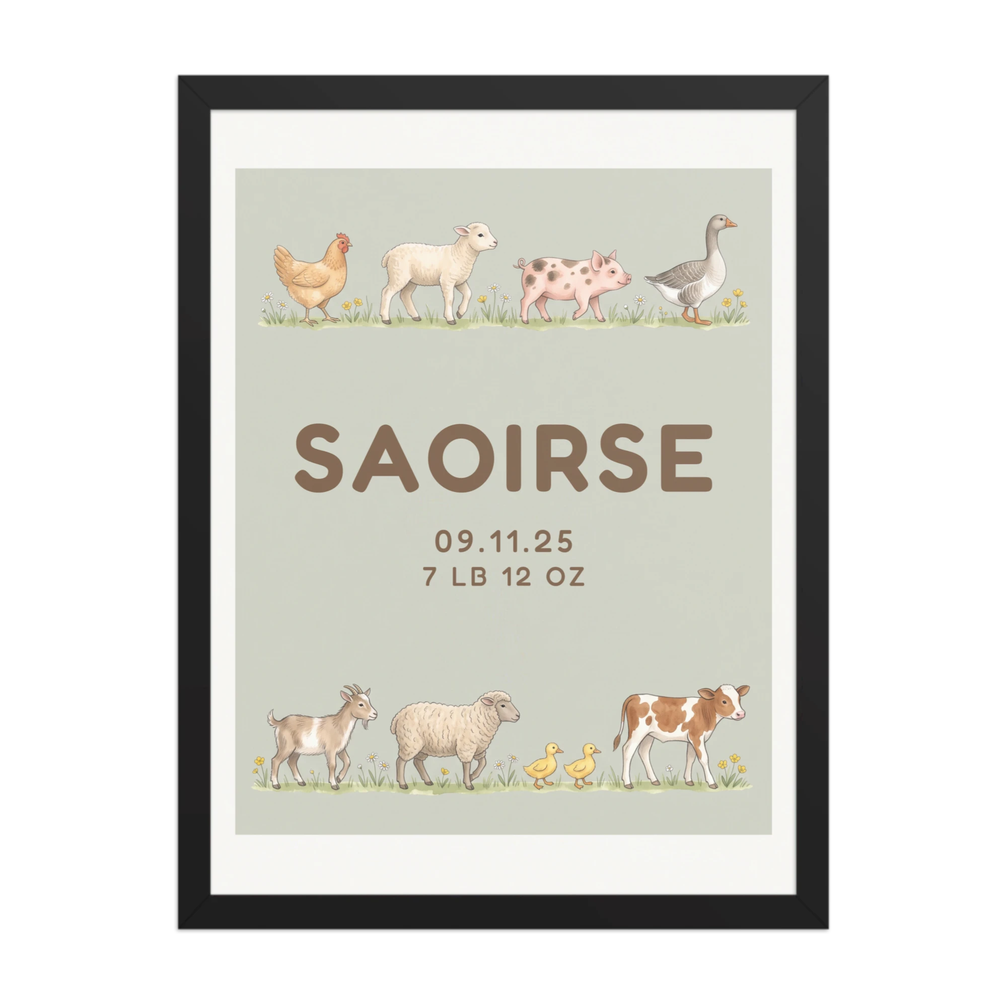 Farm Parade Nursery Name Art — example