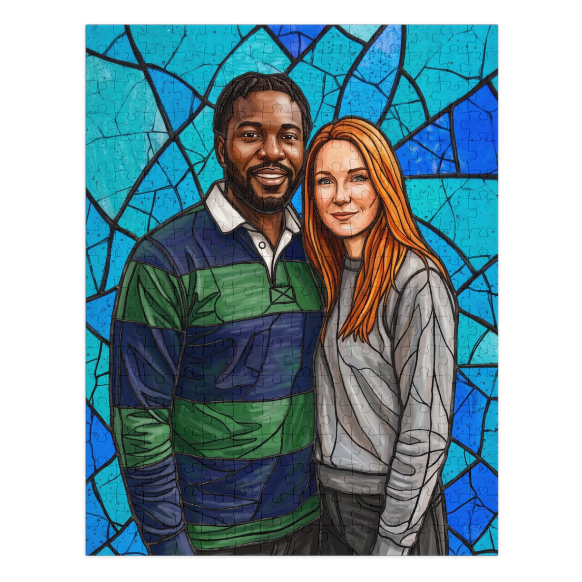 Stained Glass Couple Puzzle