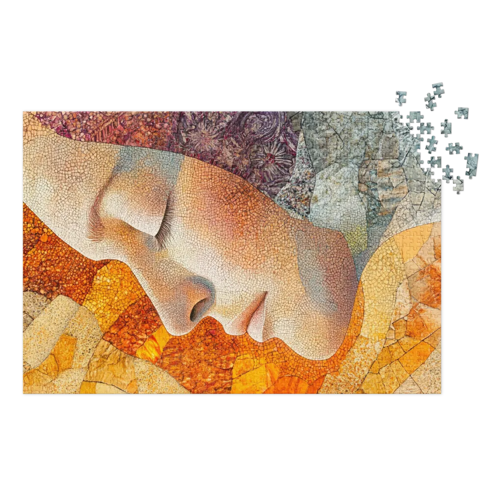 Serene Mosaic Profile 
 Jigsaw Puzzle in Tin Box
