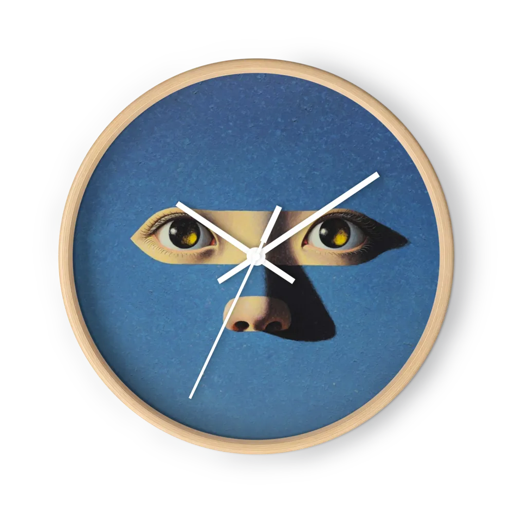 The Peering Blue | Wall Clock
