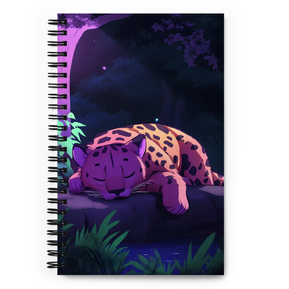 Nocturnal Jaguar Slumber 
 Spiral Notebook | 140 pages