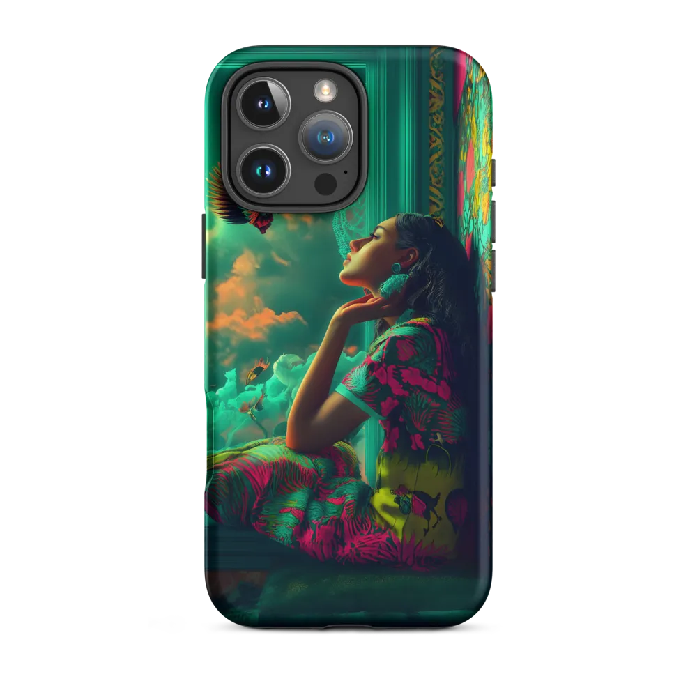 Surreal Woman with Bird | Phone Case
